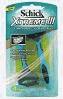 Schick Extreme III Razors, Disposable Razors- 4 Per Pack,12 Packs