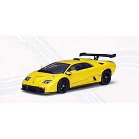 AUTOart 1:32 Slot Car Lamborghini Diablo GTR Yellow with Lighting Lamps