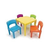 Tot Tutors Kids' Table and 4-Chair Set, Plastic
