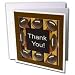 Beverly Turner Sport Design - Footballs Brown Thank you - Greeting Cards-12 Greeting Cards with envelopes