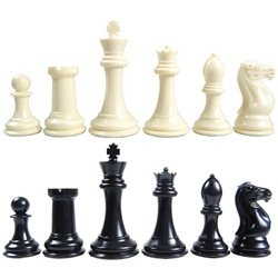 4 Tournament Staunton Chess Pieces (weighted) 31LSS371ECL 4 Tournament Staunton Chess Pieces (weighted)