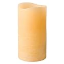 Enjoy Lighting 372612 BeesWax Distressed Sweetened Biscotti Scented Wax LED Pillar Candle, 3.2-Inch by 6-Inch