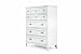 MagnussenB1475 Kentwood Painted White Finish with Brushed Nickel Hardware Wood Drawer Chest