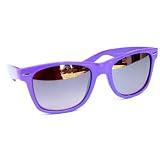 QLook Solid Color Wayfarer Style w/Mirror Lens Sunglasses - (Different Colors)