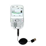 Retractable USB Cable for the PalmOne Palm Centro with Power Hot Sync and Charge capabilities - Gomadic Brand w/ TipExchange Technology