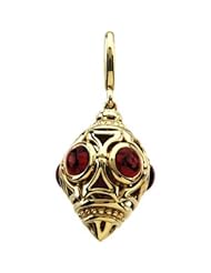 14K Yellow Gold 05.00 mm Genuine Rhodolite Garnet Charm