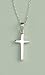 020.Small Solid Sterling Silver Cross Pendant with 18