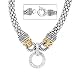 925 Silver & Diamond Necklace with 14k Gold Accents (0.46ctw)