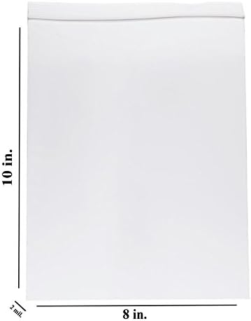 8" X 10", 4 Mil Clear Zip Lock Shipping & Storage Bags Great As Food Storage Bag, Pack of 100