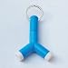 Mini 2-way 3.5-mm Headphone Y Splitter with Keychain (Blue)