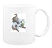 Mug with water, polo, sport, seal, animal, ball