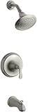 KOHLER K-T10275-4E-BN Fort? Sculpted Rite-Temp Pressure-Balancing Bath/Shower Trim Set with Slip-Fit