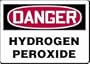 DANGER HYDROGEN PEROXIDE 10" x 14" Adhesive Vinyl Sign