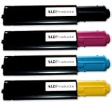 Refurbished Alternatives to Dell 3000 Set of 4 Replacement Laser Toner Cartridges: 1 each of Black 310-5726 (K5362), Cyan 310-7539 (G7028), Magenta 310-7538 (G7030), Yellow 310-7537 (G7029) by LD Products