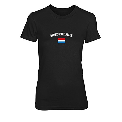 Oranje Niederlage – Damen T-Shirt, Größe: M, Farbe: schwarz