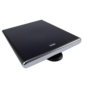 Terk FDTV1A Flat Digital Omni Directional Amplified Indoor Antenna (Black) by Terk
