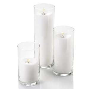 Cylinder Pillar Candle Vase Set of 36