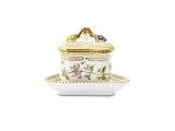 Royal Copenhagen Flora Danica Triangular Covered Custard Cup and Saucer
