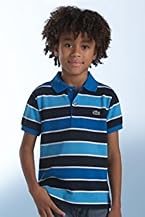 Short Sleeve Bold Stripe Pique Polo