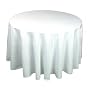 120 Inch Round Polyester Tablecloth White