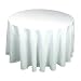 120 Inch Round Polyester Tablecloth White