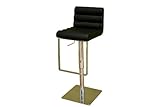 Baxton Furniture Studio Ferrari Chique Modern Leather Bar Stool, Black