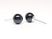HinsonGayle AAA Round 6.5-7.0mm Black Cultured Pearl Stud Earrings (14K White Gold)