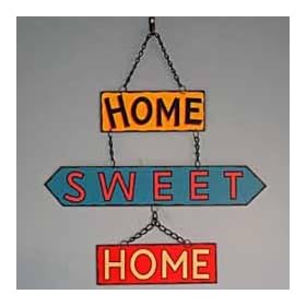 Home Sweet Home Retro Hanging Metal Sign