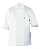 Chef Works PCSS Volnay Short Sleeve Basic Chef Coat, White, Medium