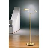 Holtkotter 6450/1-P1-BB Brushed Brass Halogen Floor Lamp with Dimm-System Punkt 1 Brushed Brass