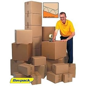 Davpack Single Wall Brown Large Cardboard Boxes 600L x 400W x 400H mm (23.6" x 15.7" x 15.7") - Pack of 25 - ASW75 *** PLEASE NOTE - See "Important Information" below.