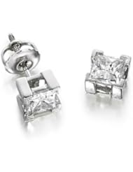 14k Princess Cut Diamond Stud (0.50.ct.tw.)