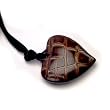 Chocolate Heart Pendant in Toffee