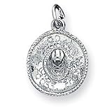 Sterling Silver Sombrero Charm