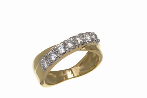 Damen-Ring 9 Karat (375) Bicolor Gr. 56 (17.8)  Zirkonia DIV 046GU Preisvergleich