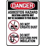 Buy DANGER ASBESTOS HAZARD BREATHING ASBESTOS DUST MAY BE HAZARDOUS TO YOUR HEALTH DO... by Accuform&node=228013