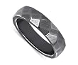 Stylish Faceted Hematite Band 6 MM Ring