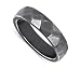 New Faceted Simulated Hematite 6mm wide Band Ring Size 4, 4.5, 5, 5.5, 6, 6.5, 7, 7.5, 8, 8.5, 9, 9.5, 10, 10.5, 11
