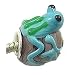Believe Beads Lampwork Glass 'Freddie the Frog on a log' Charm Bead will fit Pandora/Troll/Chamilia Style Charm Bracelet.