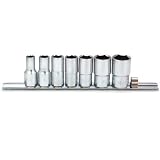 FLAG(フラッグ) セミディープソケットセット 7ピース 差込角3/8"(9.5mm) 永久保証 STRAIGHT/10-116