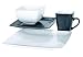 Kitchen & Housewares : YO SQUARE BLACK & WHITE 16 PC DINNER SET
