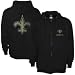 New Orleans Saints Black Touchback Full Zip Hoody Sweatshirt
