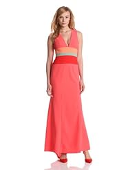 V-neck High-Low-Hem Polyester Plunging Neck Sleeveless Evening Dress 