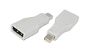 Adapter Mini DisplayPort zu DisplayPort - Adapter für DisplayPort Endgeräte - Auflösung bis 1080p - Stromversorgung über Mini DisplayPort - ideal geeignet zum Betrieb von Beamer, TFT, Plasma oder LCD TV mit DisplayPort Anschluss an einem Macbook , Macbook Pro und MacBook Air von Apple