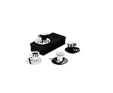 Zeller 26540 Espresso-Set, 8-tlg., “Coffee Style”, Porzellan