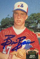 Brian Barnes, Montreal Expos, 1992 Topps Stadium Club Autographed Card
