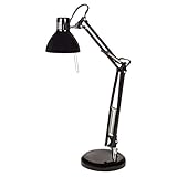 Black Finish Adjustable Halogen Desk Lamp