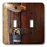 Florene Vintage - Old Wooden Lock - Light Switch Covers - double toggle switch