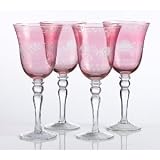 Home Essentials Luster Cut Red Water Goblet