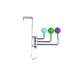 Galaxy Atomic Swivel Door Coat Hanger Hook-Purple Green Blue